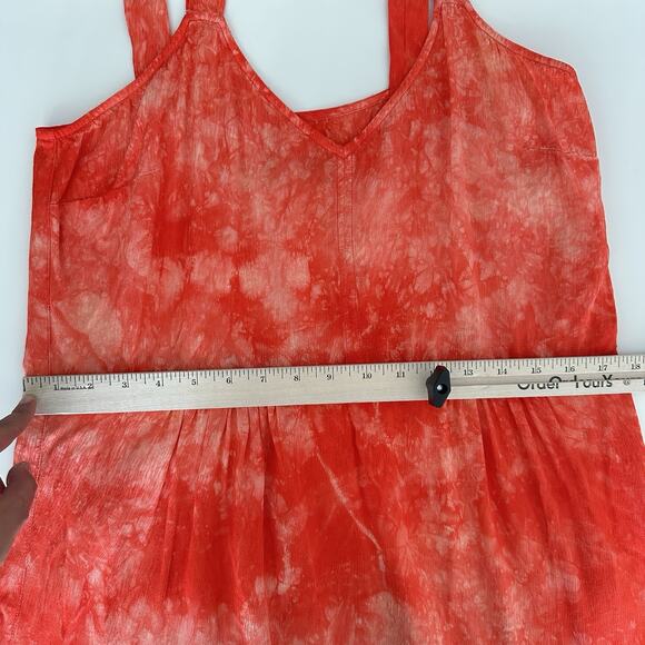 Raquel Allegra Dress Small 1 tie Tie Dye Sleeveless Midi Slip Boho Artsy Resort - Picture 10 of 12